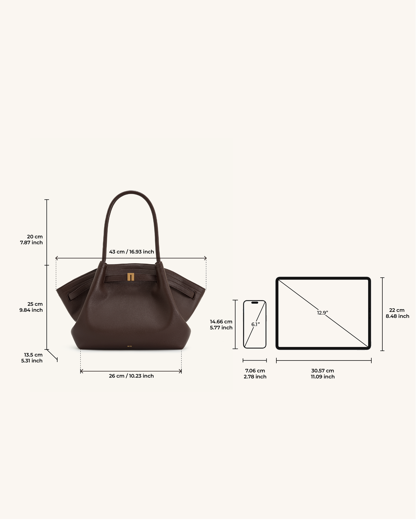 Bolso Hana Medium – Taupe