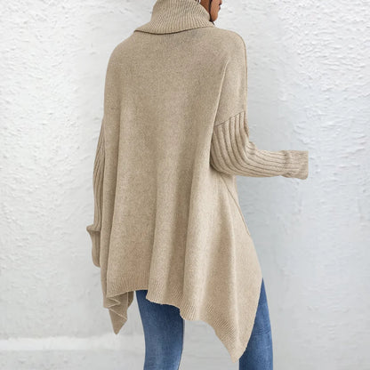 NOLEA High-Neck Loose Sweater – Timeless Elegance