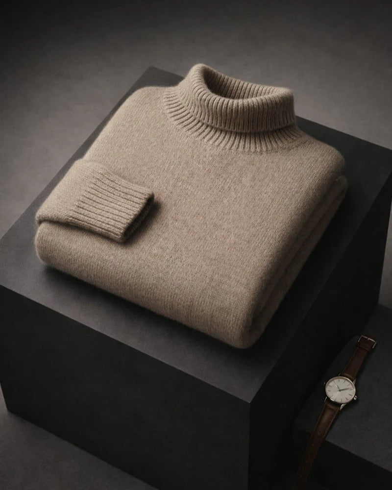 Suéter cuello alto suave