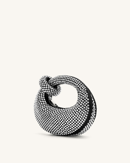 Abacus Borsa a Mano Mini Cristalli Artificiali - Nero