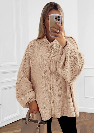 Cárdigan-Chaqueta NOLEA de Punto Grueso con Botones