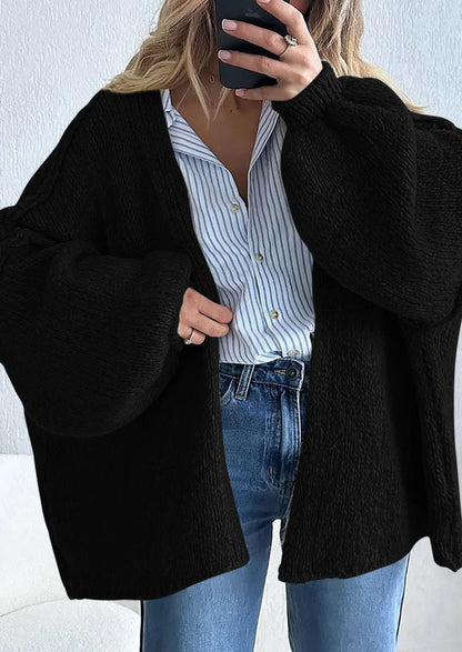 NOLEA Oversized Open-Knit Cardigan