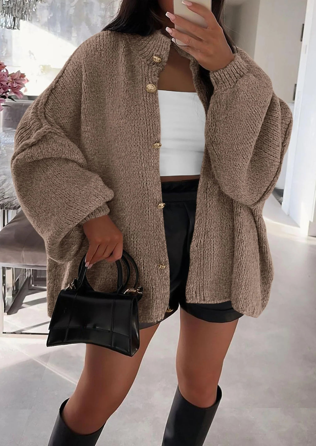 Cárdigan-Chaqueta NOLEA de Punto Grueso con Botones