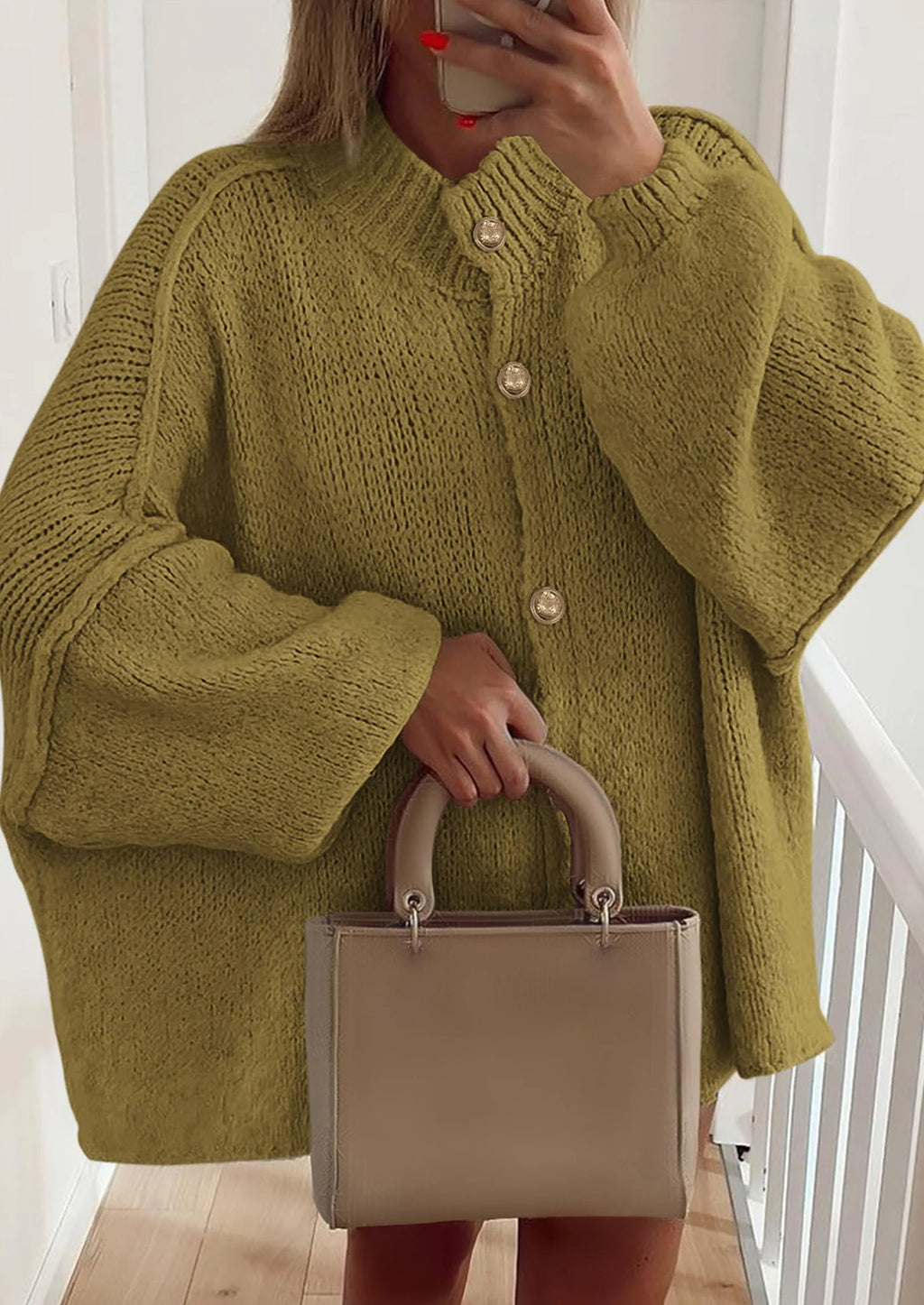 Cárdigan-Chaqueta NOLEA de Punto Grueso con Botones