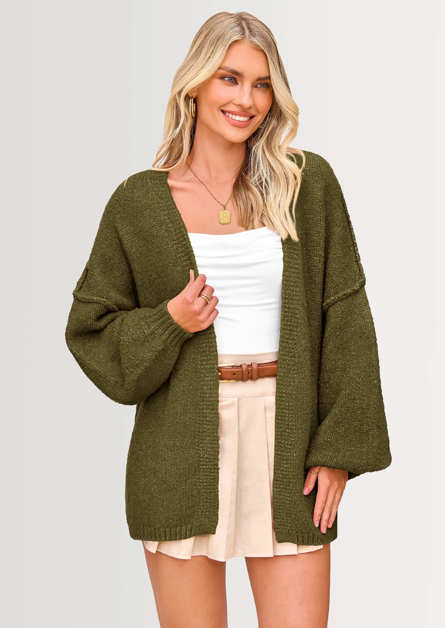 NOLEA Oversized Open-Knit Cardigan