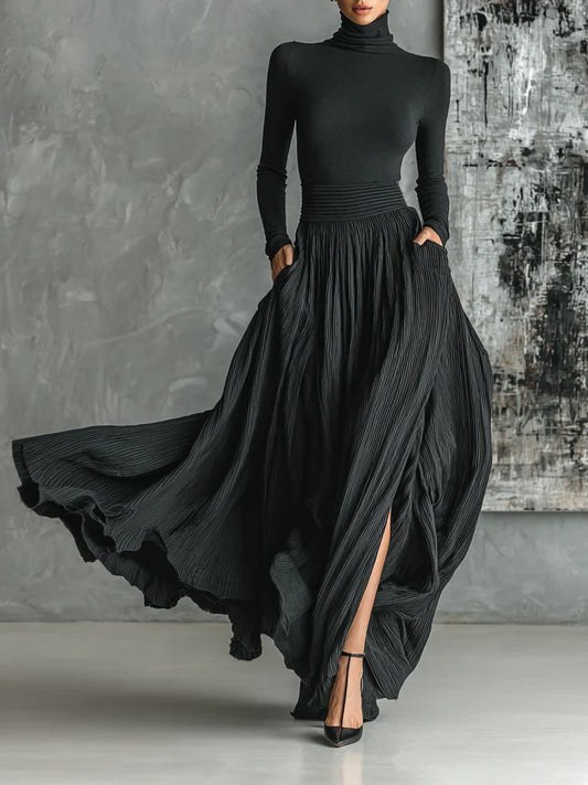 Soraya – Falda plisada y top ajustado