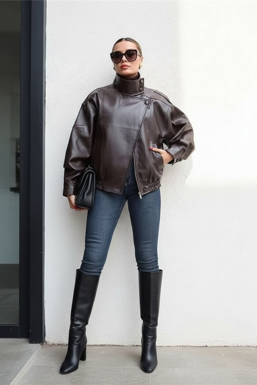 BLAIRE | Chaqueta biker oversize