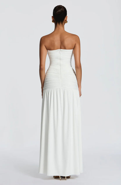 JUNIA | Vestido largo de diseño lacado