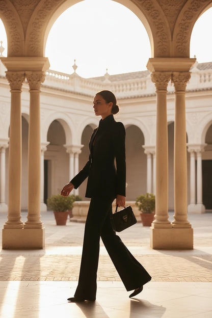 GIA | Conjunto blazer y pantalón palazzo