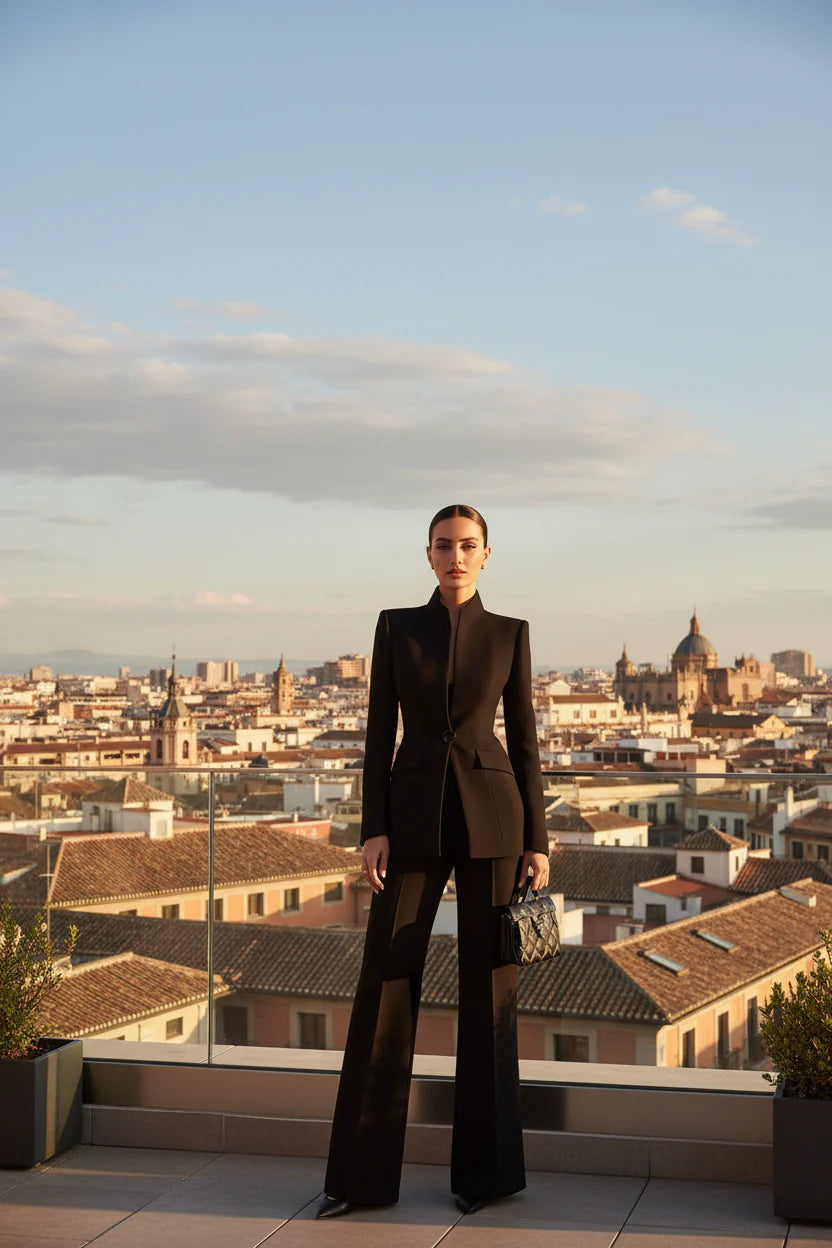 GIA | Conjunto blazer y pantalón palazzo